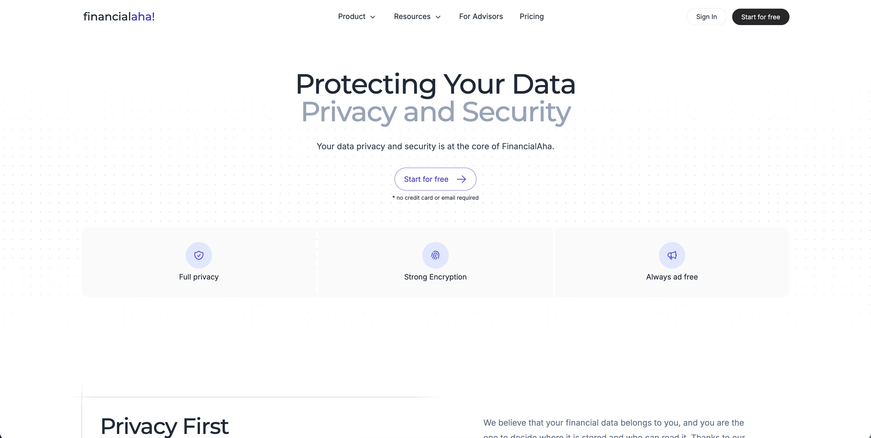 New website privacy security